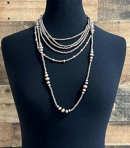 Multi strand Navajo necklace - copper