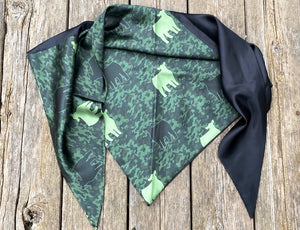 Black and camo western patchwork wild rag