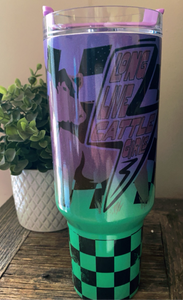 Handled tumbler 40z - long live cattle girls-mermaid