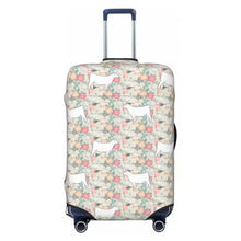Load image into Gallery viewer, Floral white heifer Suitcase Cover - multiple sizesr