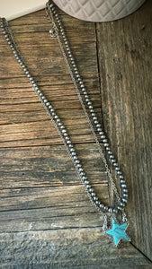 Navajo star pendant necklace (multiple colours)