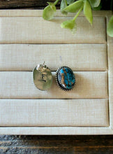 Load image into Gallery viewer, “Lady may” HANDCRAFTED STERLING SILVER &amp; BLUE MOJAVE STUD EARRINGS