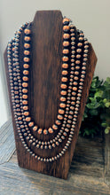 Load image into Gallery viewer, 6MM -Copper PEARL BEADED NECKLACE