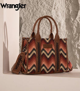 Wrangler southwestern tote -brown