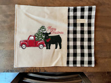 Load image into Gallery viewer, Christmas Designs (over 20 options)-placemats -black and white plaid