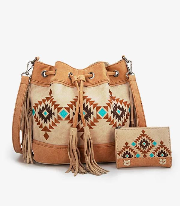 Aztec bucket bag set