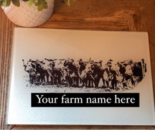 Load image into Gallery viewer, Hereford Herd- Glass Cutting Board(large size)