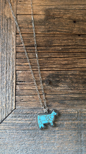 Turquoise heifer necklace
