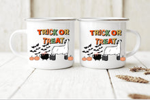 Load image into Gallery viewer, Trick or treat camping mug (beef, dairy, sheep)