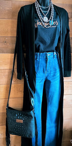 Sheer duster - black