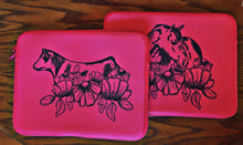 Load image into Gallery viewer, Hot pink spring floralLaptop/ tablet Sleeve( heifer, horse, lamb, highland)