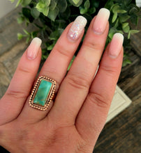 Load image into Gallery viewer, “Sense” Copper &amp; Kingman Turquoise Adjustable Ring