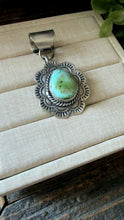 Load image into Gallery viewer, “Flirt” Handmade Sterling Silver Sonoran Gold Turquoise Pendant