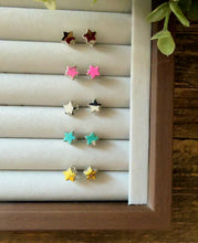 Load image into Gallery viewer, STAR-HANDMADE STERLING SILVER MULTI STONE EARRINGS