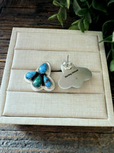 Load image into Gallery viewer, “THE SUNNY” GOLDEN HILLS &amp; SONORAN MOUNTAIN TURQUOISE STERLING SILVER EARRINGS
