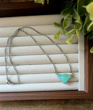 Load image into Gallery viewer, “Nancy” HANDMADE STERLING SILVER COW NECKLACE- KINGMAN TURQUOISE