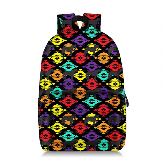 Horse aztec black backpack