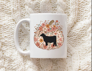 Pumpkin beef ( multiple breed options)ceramic mug