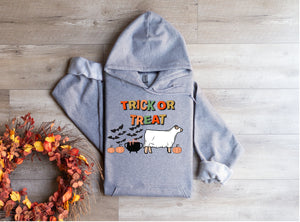 Trick or treat- sheep, beef, dairy hoodie  (multiple colours)