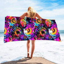 Load image into Gallery viewer, All breeds tie dye 3 beach towel