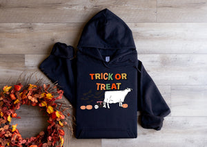 Trick or treat- sheep, beef, dairy hoodie  (multiple colours)