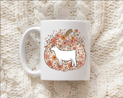 Pumpkin beef ( multiple breed options)ceramic mug