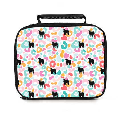 Leopard black heifer lunch bag