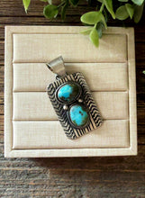 Load image into Gallery viewer, “Annie K” HANDCRAFTED STERLING SILVER AND TURQUOISE PENDANT