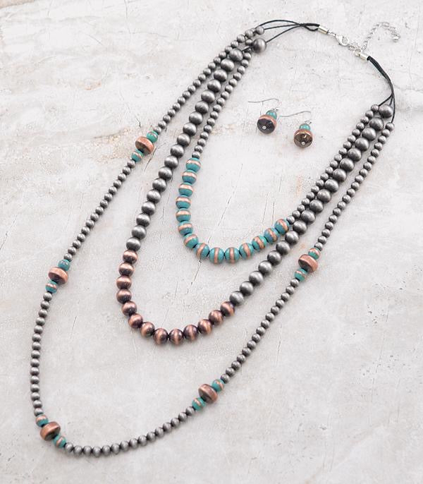 Navajo pearl layered set -patina