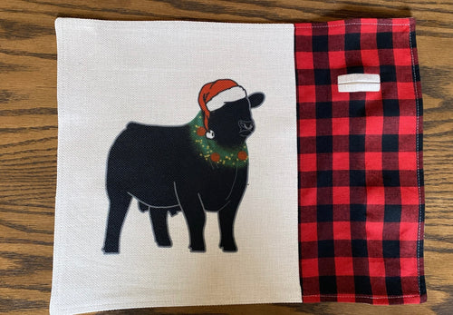 Christmas Designs (over 20 options)-placemats -Red Plaid