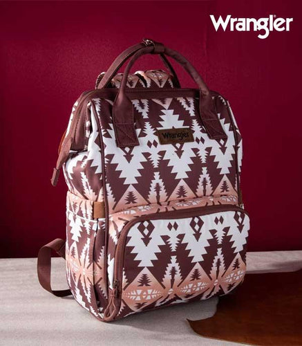 Wrangler Aztec multi function backpack-brown