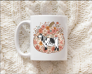 Pumpkin beef ( multiple breed options)ceramic mug
