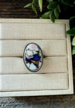 Load image into Gallery viewer, “Lady Church” Handmade Sterling Silver violet Rose Adjustable Ring