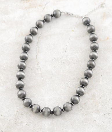 Navajo pearl necklace- silver