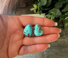 Load image into Gallery viewer, “Chloe” Handmade Sterling Silver Sonoran Gold Turquoise  Stud Earrings