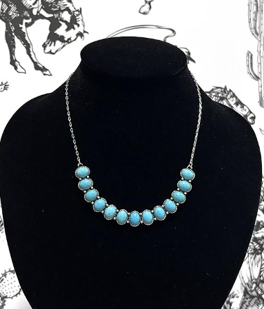 Turquoise collar necklace