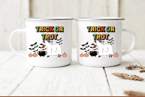 Trick or trot camping mug