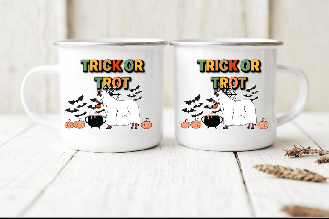 Trick or trot camping mug