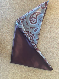 Burgandy paisley patchwork wild rag