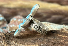 Load image into Gallery viewer, “Marvel”HANDMADE STERLING SILVER GOLDEN HILLS TURQUOISE CLUSTER ADJUSTABLE RING