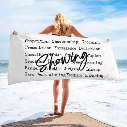 Showing- beach towels(multiple colours)
