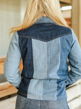 Load image into Gallery viewer, Denim Multi Contrast Button Down (pre order only)