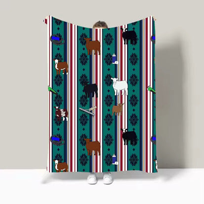 90s retro aztec  fleece blankets multiple sizes