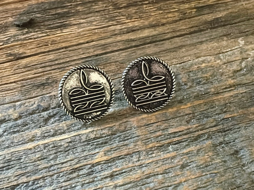 Round  Boot stitch  earrings