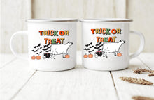 Load image into Gallery viewer, Trick or treat camping mug (beef, dairy, sheep)