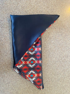 Red aztec black patchwork wild rag