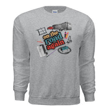 Load image into Gallery viewer, On the road again crewneck (multiple colours)