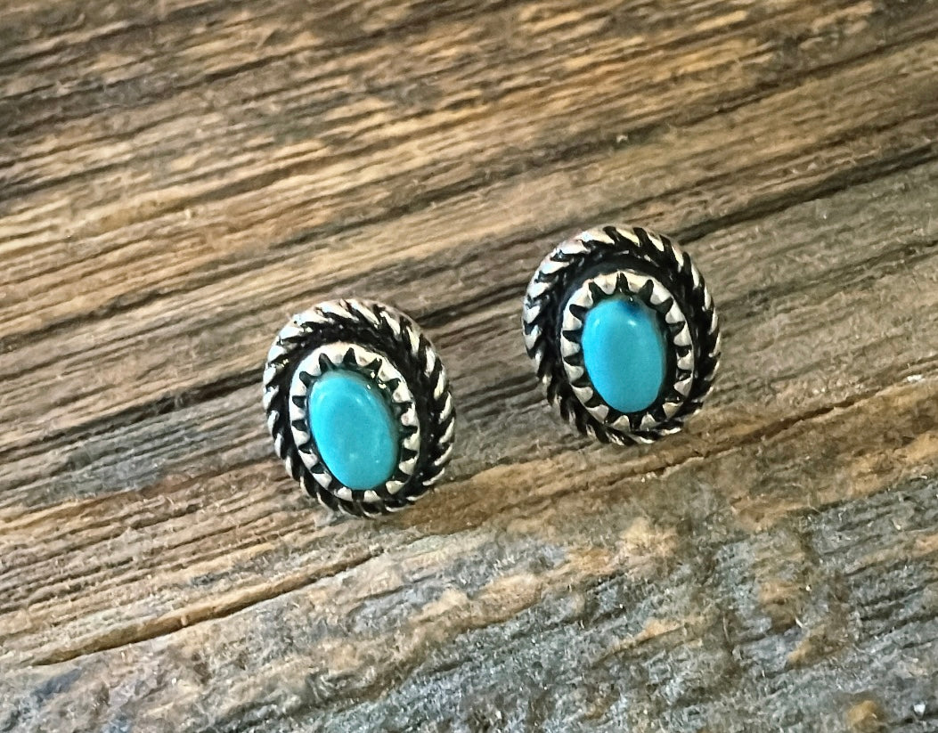Oval rope-turquoise