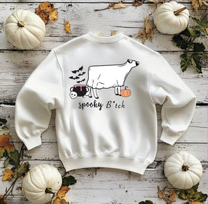 Spooky B*tch dairy cow-crewneck