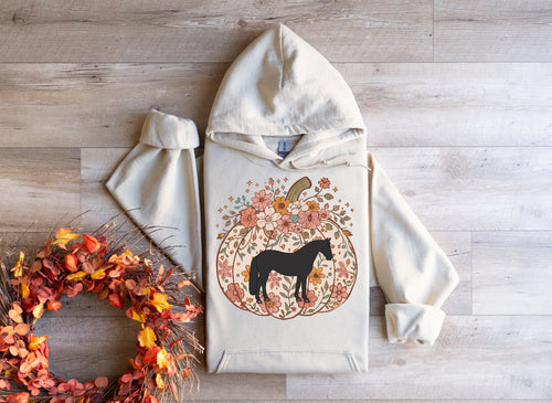 Pumpkin horse hoodie